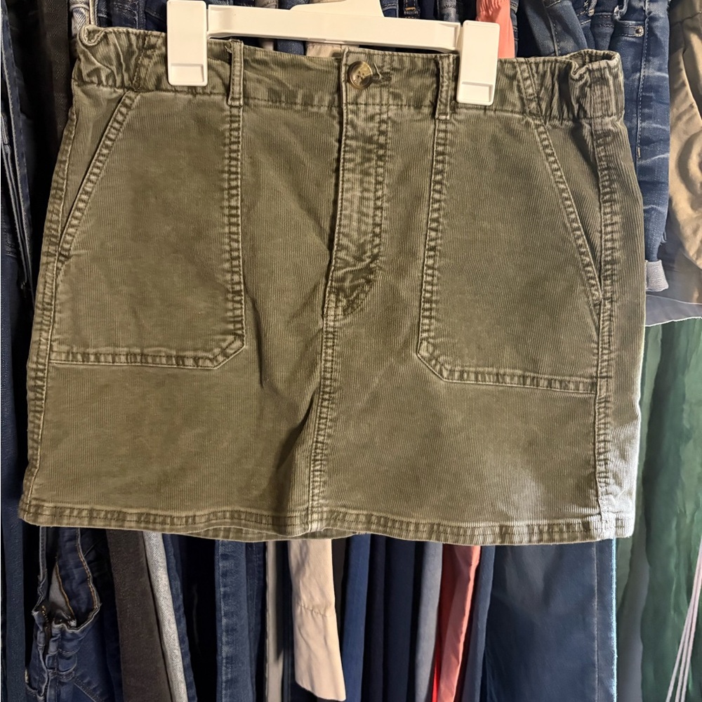 American Eagle Outfitters Olive Mini Skirt